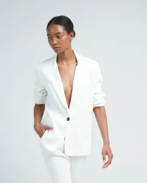 stretch crepe cady boxy jacket