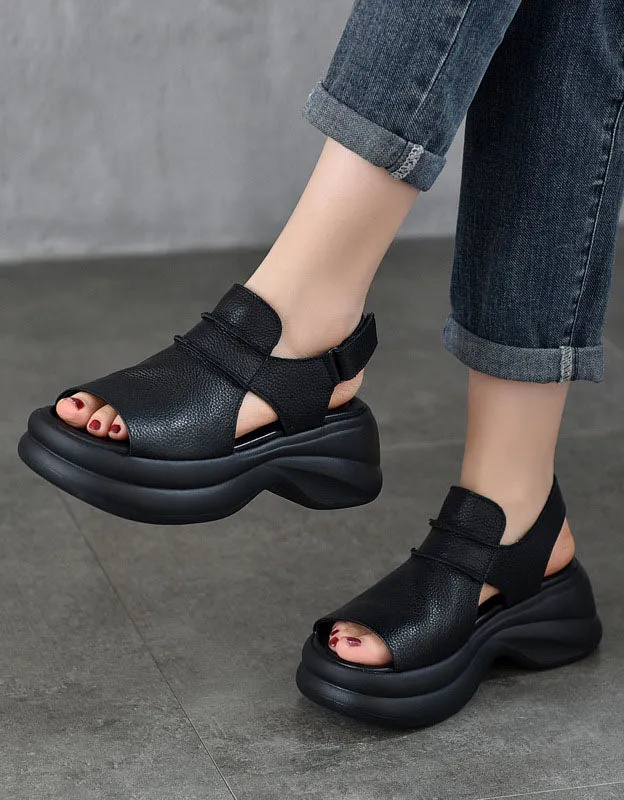 Summer Open Toe Platform Sandals Slingback
