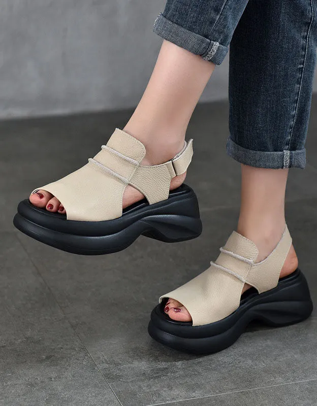 Summer Open Toe Platform Sandals Slingback