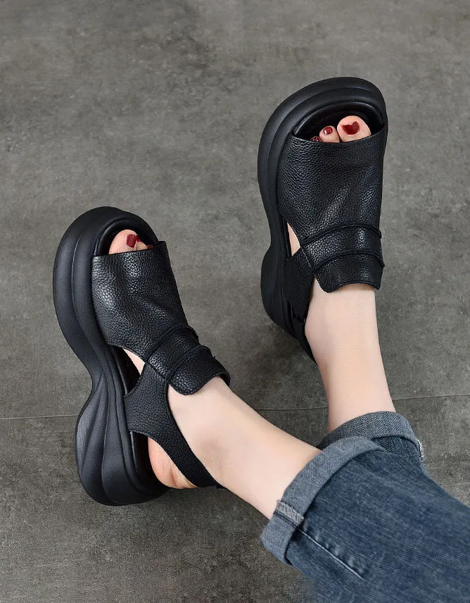 Summer Open Toe Platform Sandals Slingback