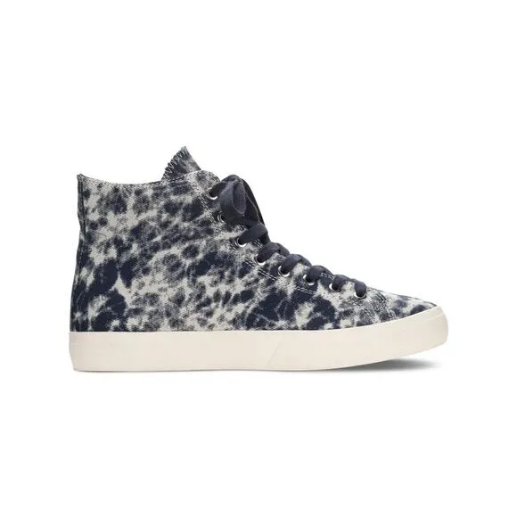 SUN STONE Mens Navy Tie Dye Comfort Mesa Round Toe Lace-Up Sneakers Shoes 9 M