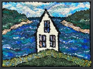 The Bay through the window 21.5" x 16" Framed