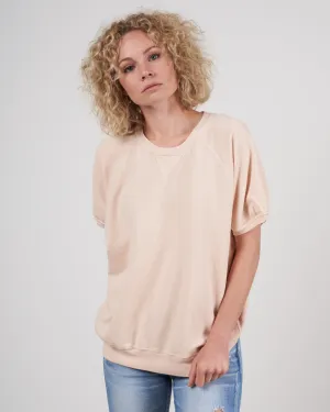 the puff sleeve sweatshirt - whisper pink
