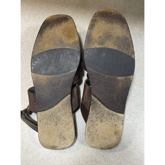 Tommy Bahama Brown Espresso Leather Fisherman Summer Sandal Men’s Size 11~Italy