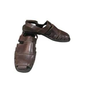 Tommy Bahama Brown Espresso Leather Fisherman Summer Sandal Men’s Size 11~Italy