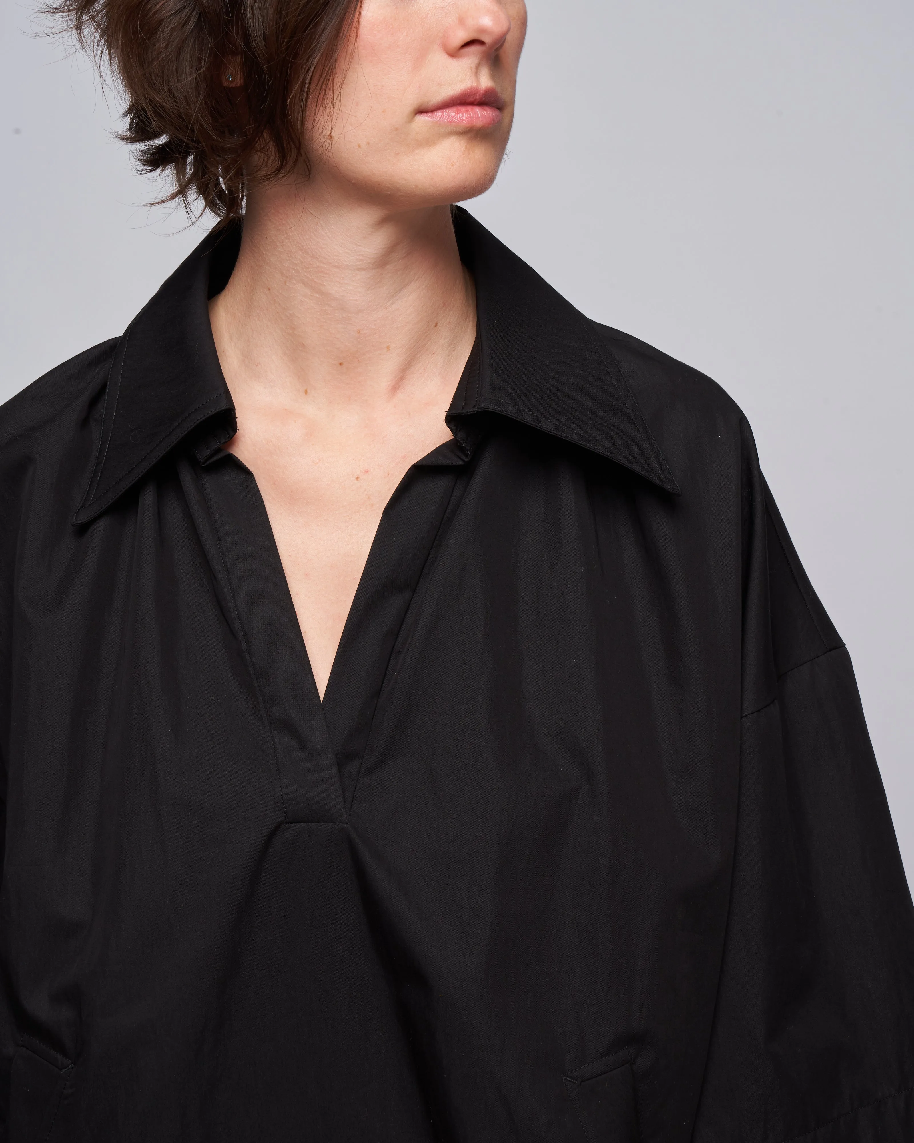 top with hemstring - black