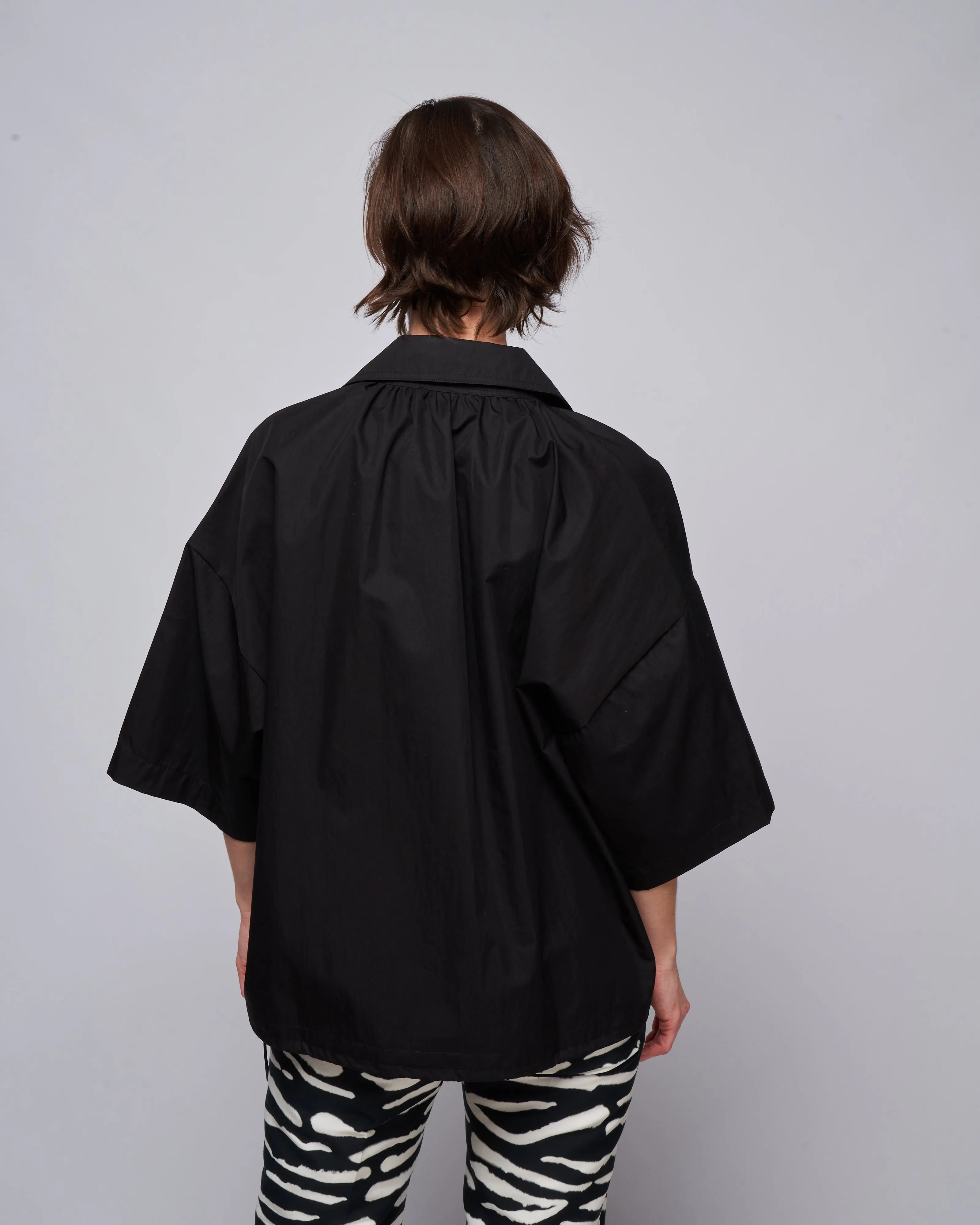 top with hemstring - black