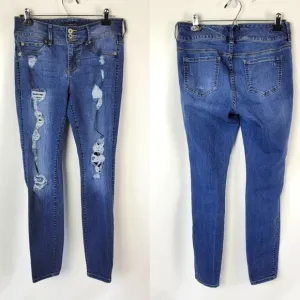 TORRID Skinny Destressed Stretchy High Waist Jeans Sz 10R EUC