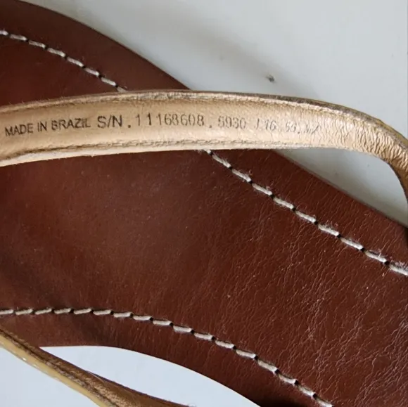 Tory Burch Terra Thong Honey Tan Flip Flops 9