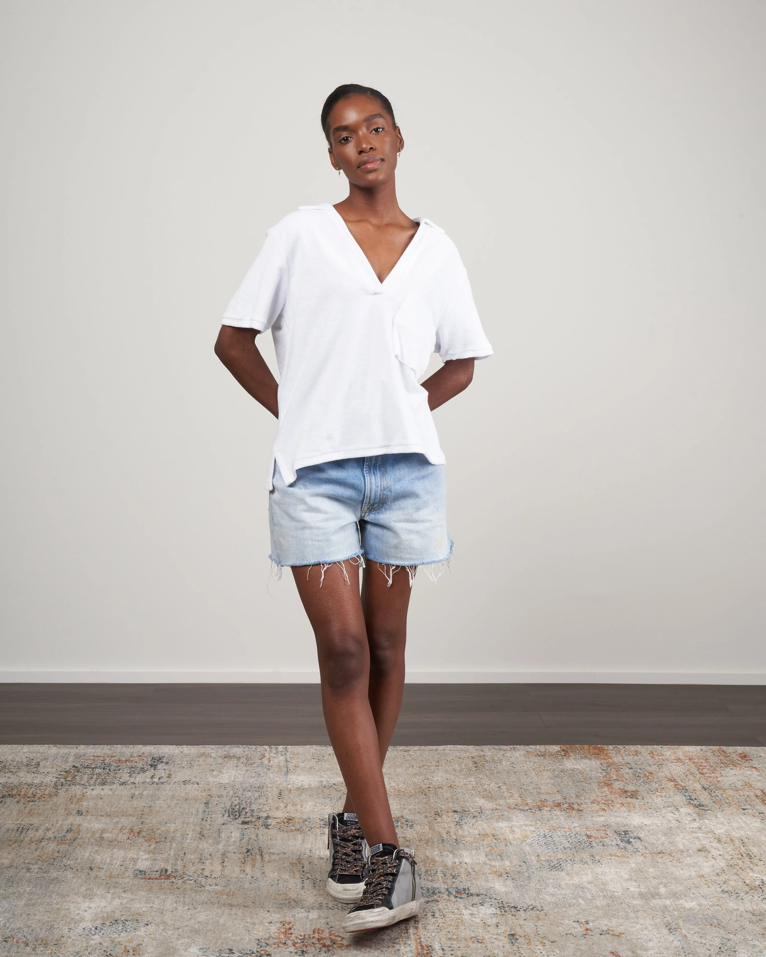 toyko polo - white terry