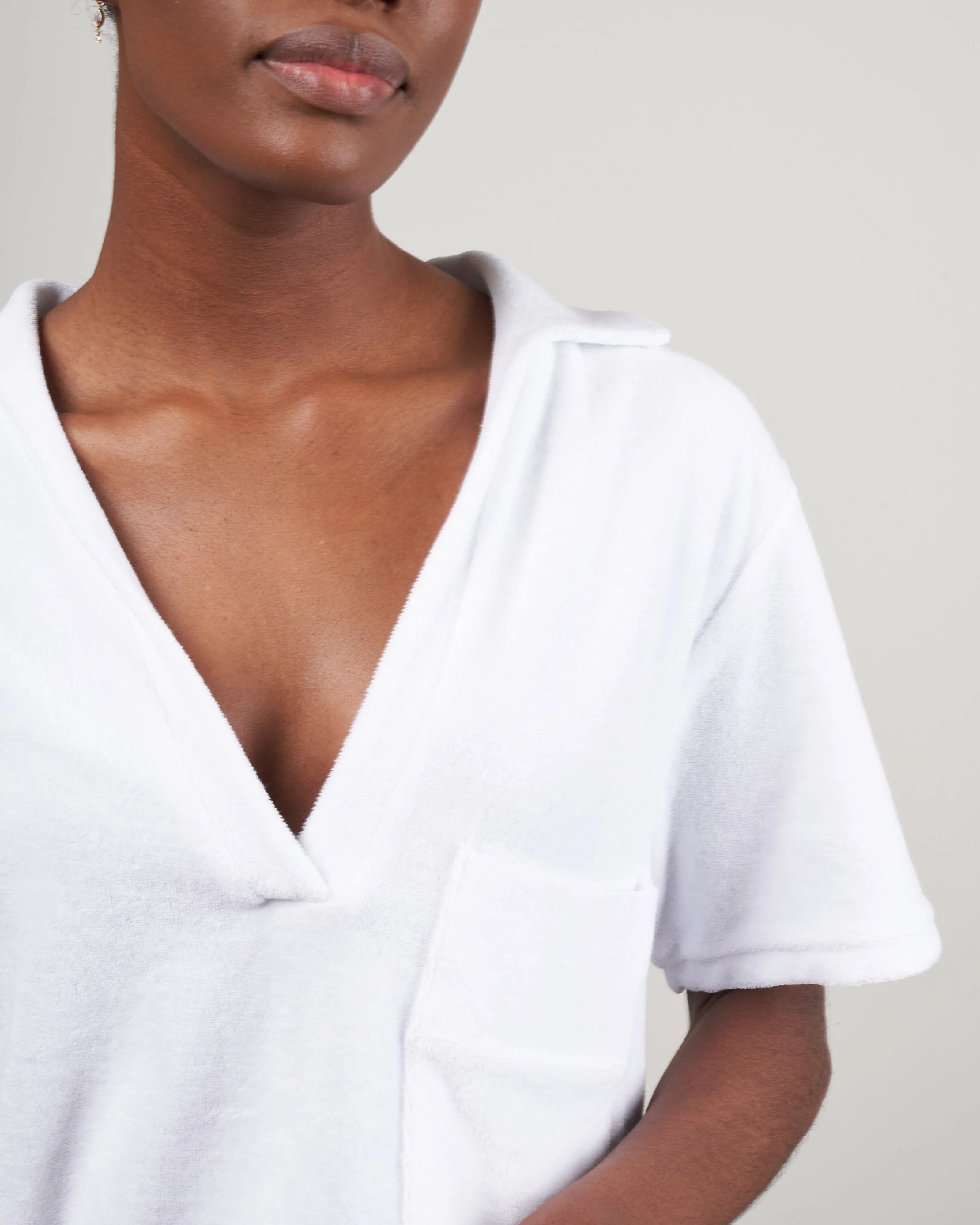 toyko polo - white terry