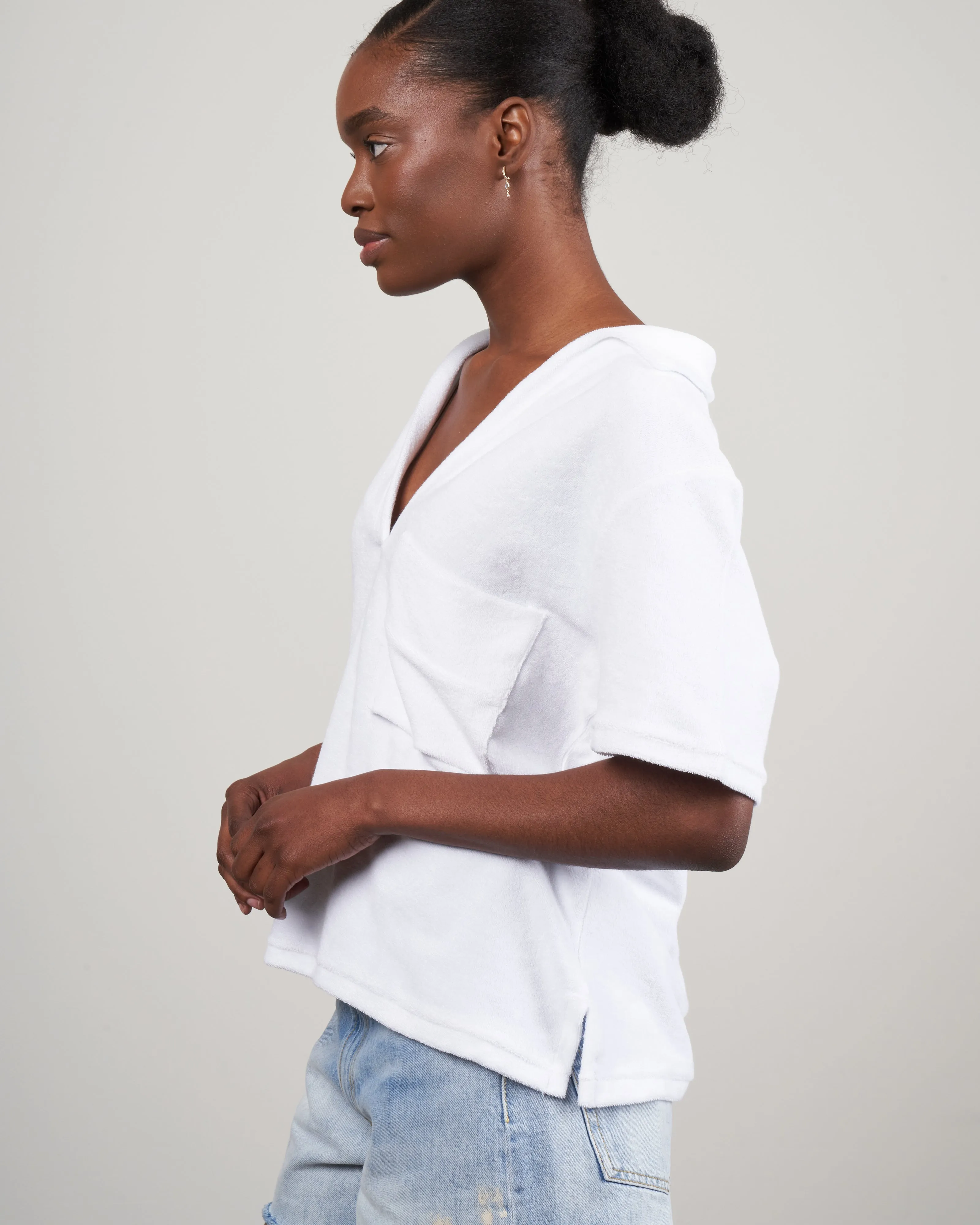 toyko polo - white terry