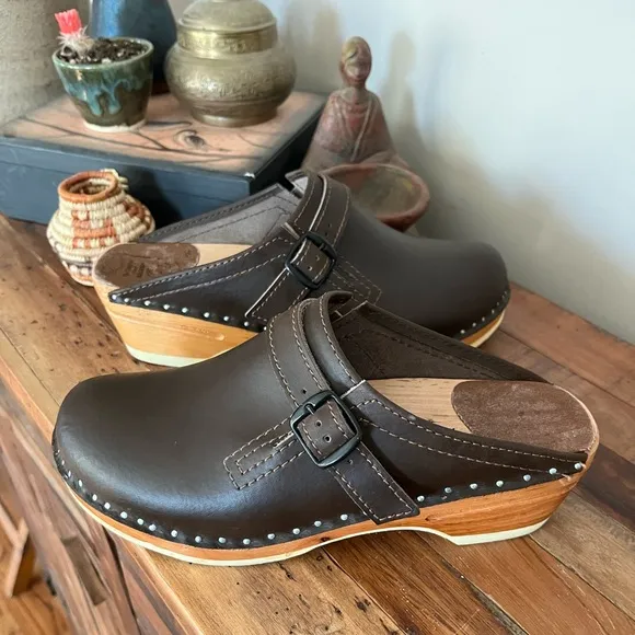 Troentorp Swedish Raphael Brown Clogs