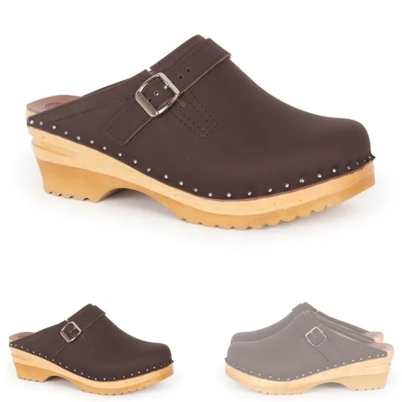Troentorp Swedish Raphael Brown Clogs