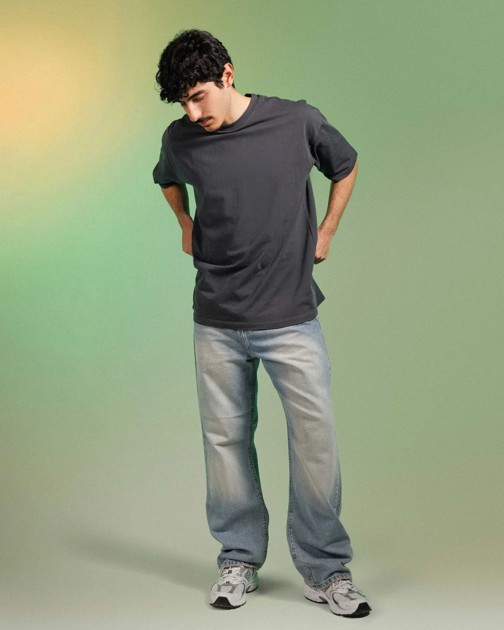 Unisex | Wide Leg - Light Blue Dirty Jeans
