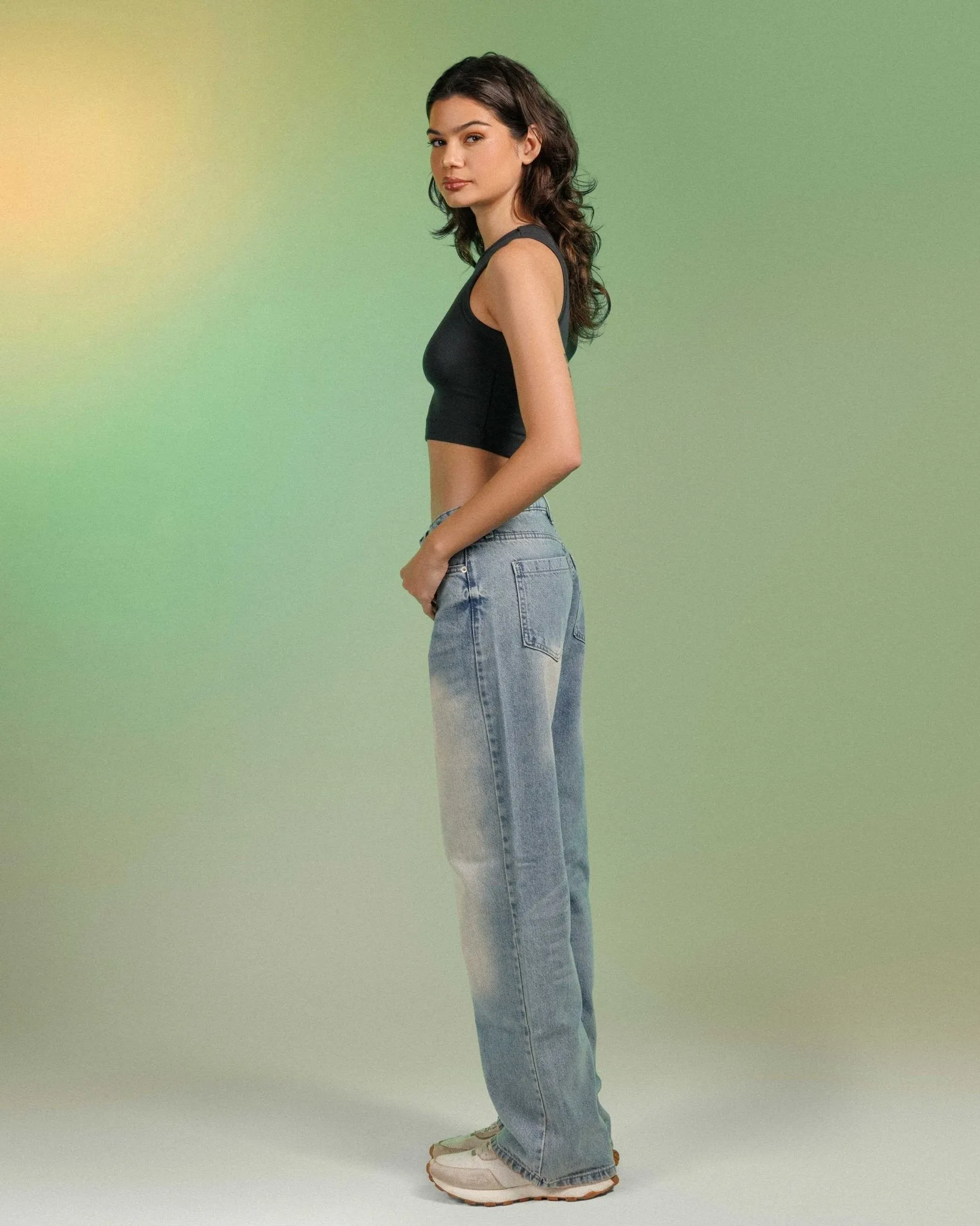 Unisex | Wide Leg - Light Blue Dirty Jeans