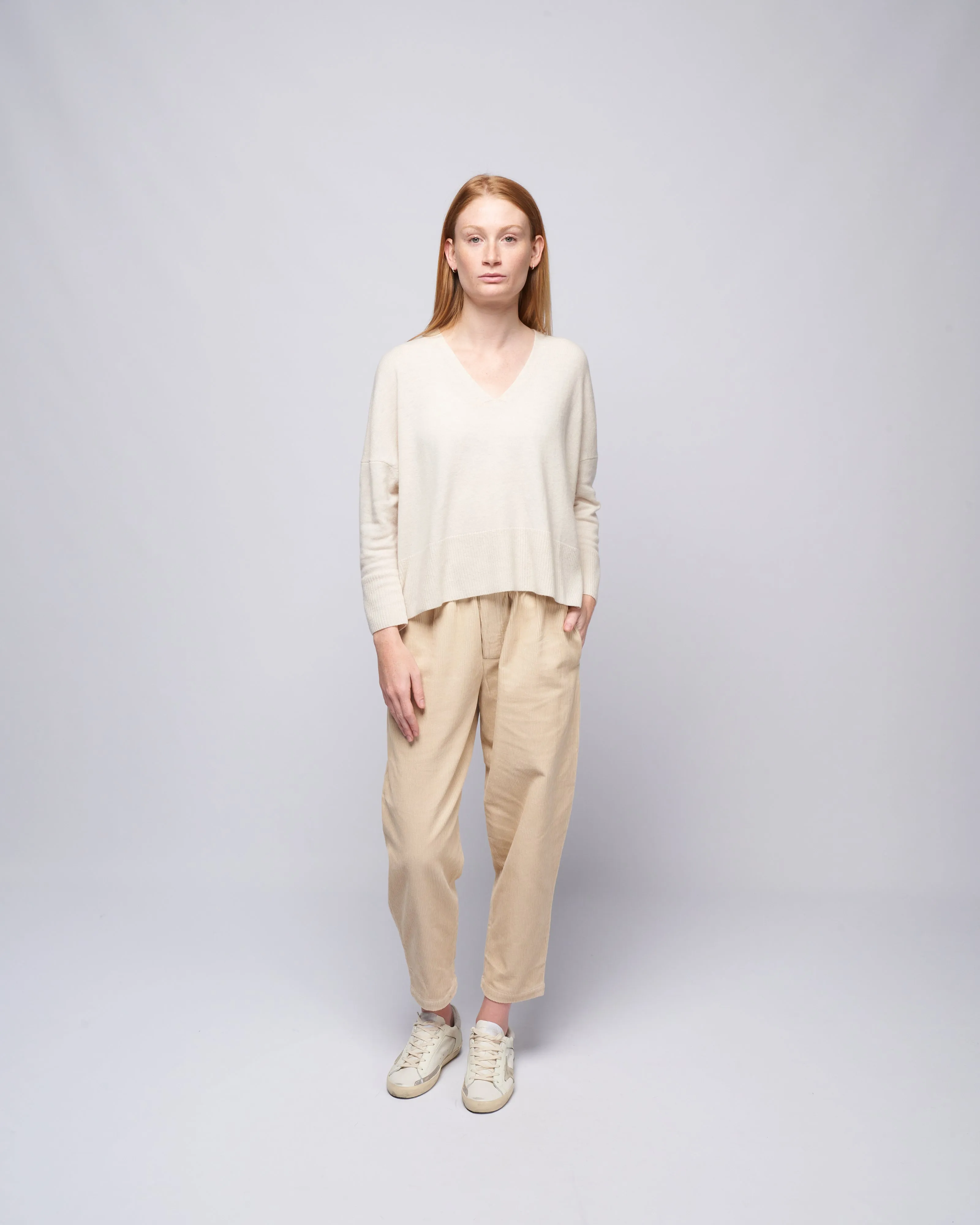v-neck sweater - off-white