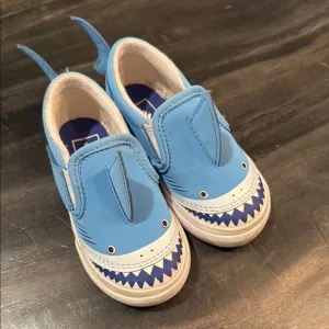 Vans Blue and White Sneakers with Playful Design - NWOT