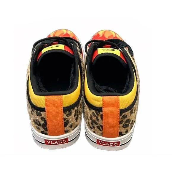 Vlado Spectro‎ 3 Limited Edition Flames &amp; Cheetah Rare Men's Shoes Size 10.5 NWT
