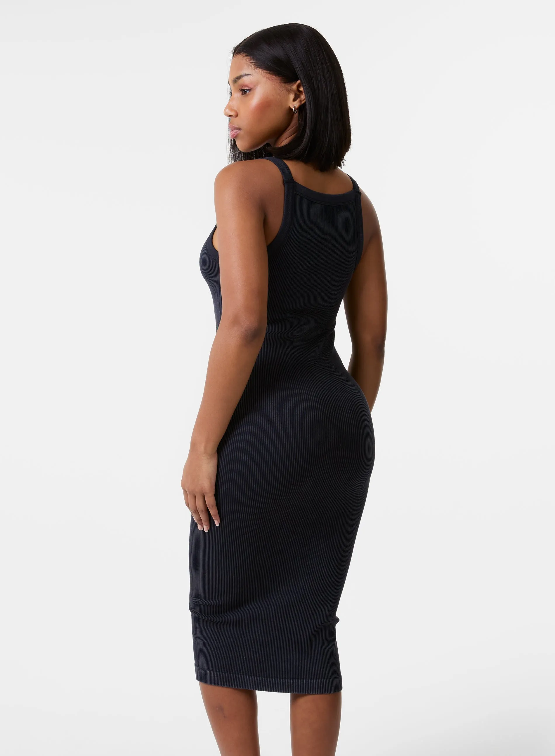 Washed Ribbed Racer Dress