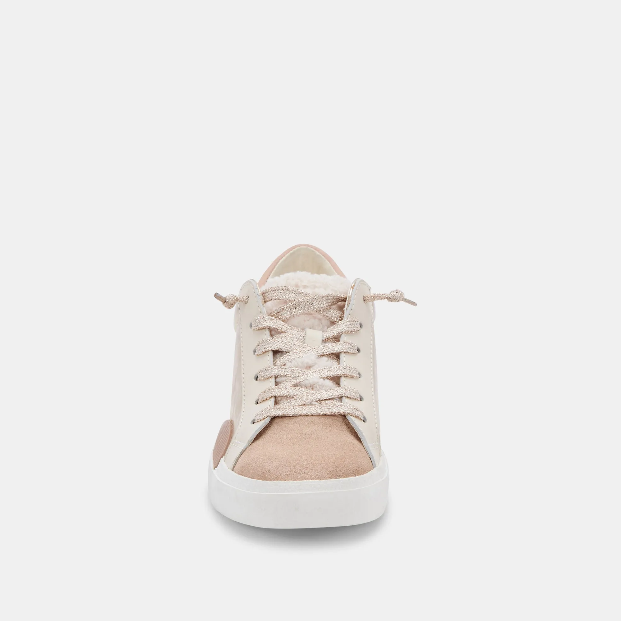 ZINA PLUSH SNEAKERS GOLD LEATHER